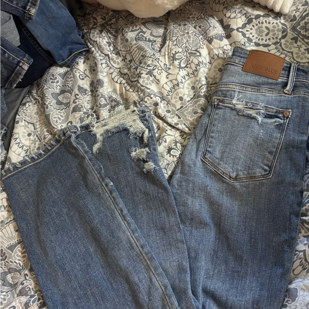 Judy Blue Boyfriend Blue Jeans Classic Denim